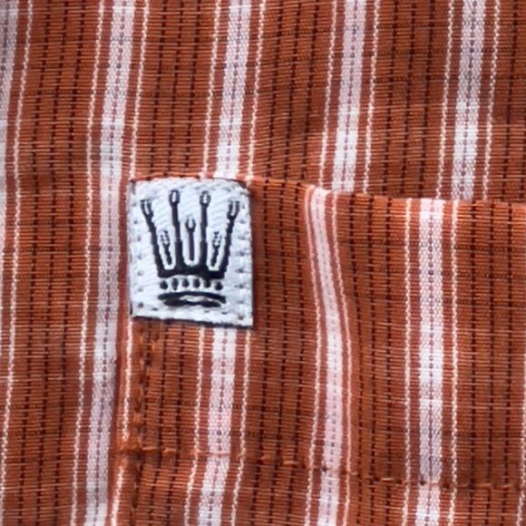 ROUTE 66 Mens Original Clothing Co. Shirt Medium‎ Red Striped Button Down SS - Picture 4 of 11